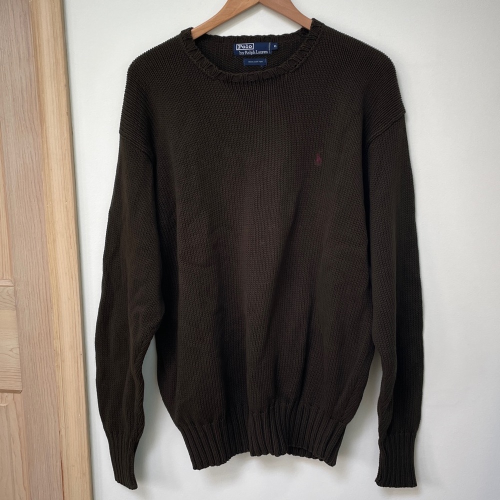 Polo Ralph Lauren XL Cotton Brown Sweater